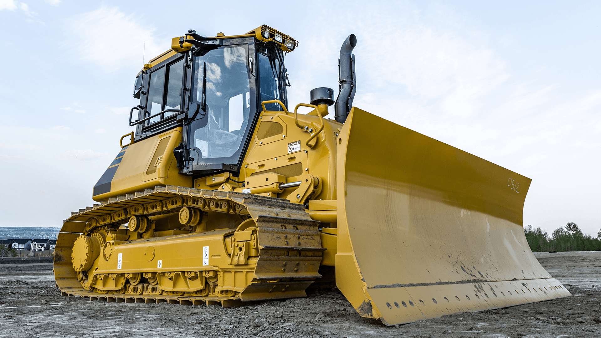 Wide Shot Of Bulldozer